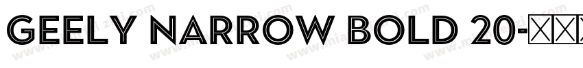 GEELY Narrow bold 20字体转换
